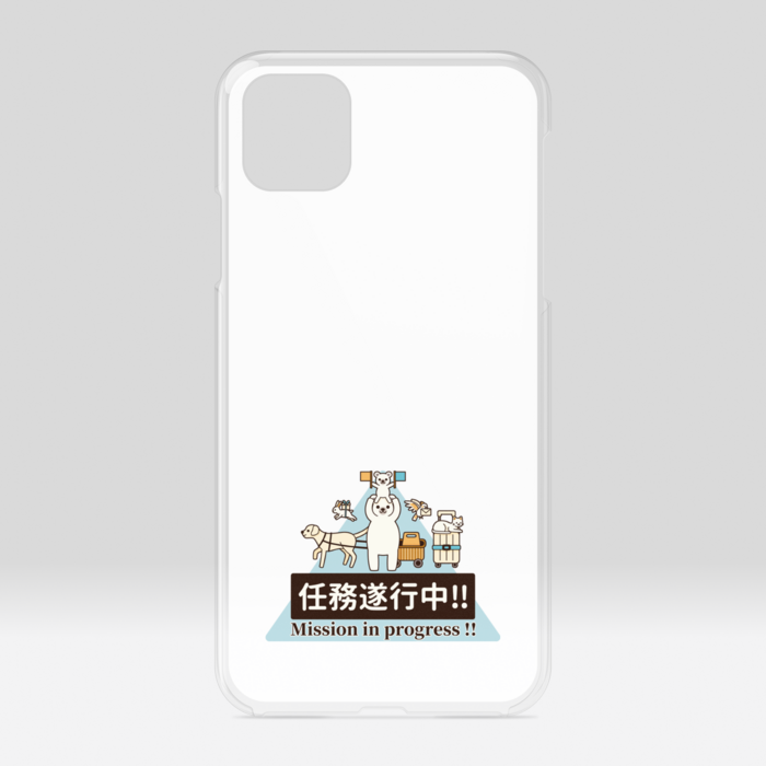 クリアiPhoneケース　白色　iPhone 11ProMax