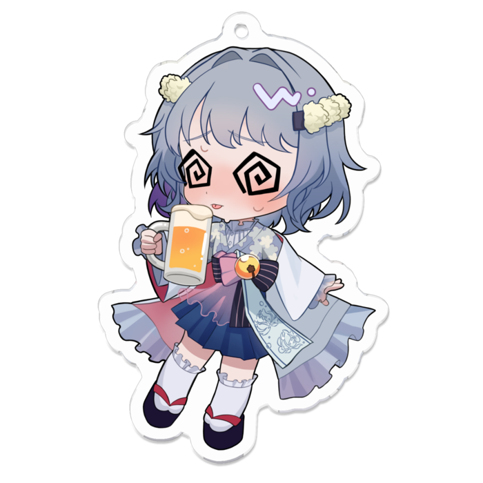 アクリルキーホルダー目グルグル - 70 x 70 (mm)