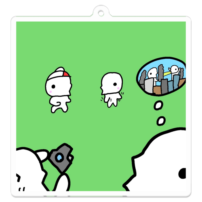 アクリルキーホルダー - 70 x 70 (mm) - みんなやったよね？ヒーローごっこ！