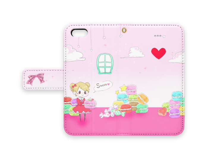 手帳型iPhoneケース - iPhone5 - ストラップ穴 あり