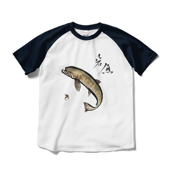ラグランTシャツ - M - ホワイト×ネイビー