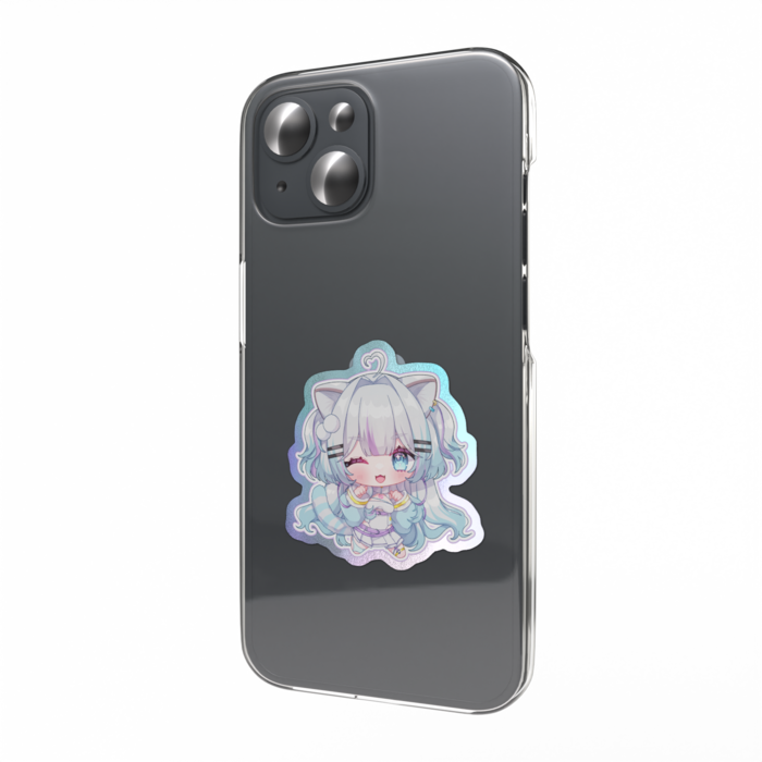 ②オーロラスマホステッカー - W55 × H91mm 以内