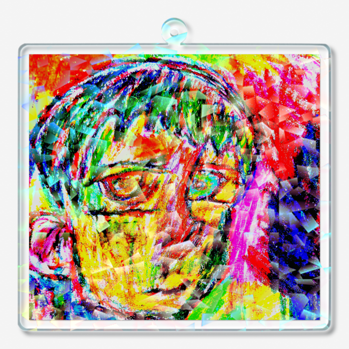 ホログラムアクリルキーホルダー - 70 × 70mm(1)