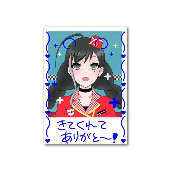 フォト風カード - 縦 - 片面　C