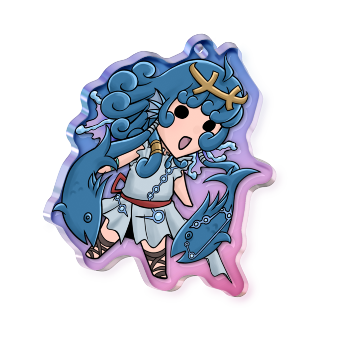 オーロラアクリルキーホルダー - 50 × 50mm