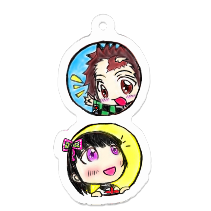 アクリルキーホルダー（コーティング） - 50 x 50 (mm)