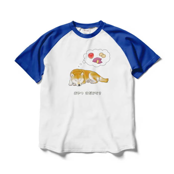 ラグランTシャツ - L - ホワイト×ロイヤルブルー / Size L, White & Royal Blue