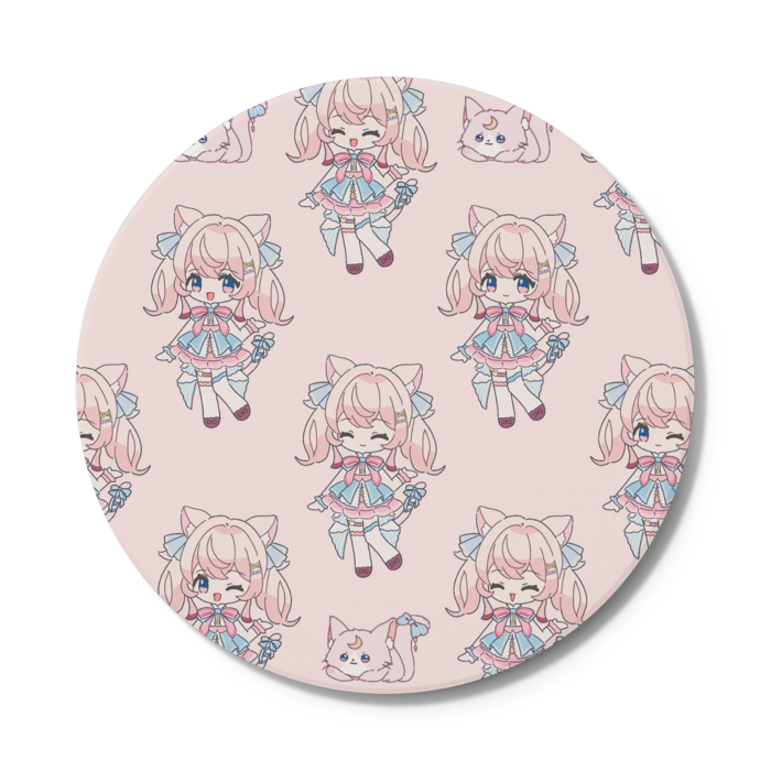 コースター（pink）- 円形