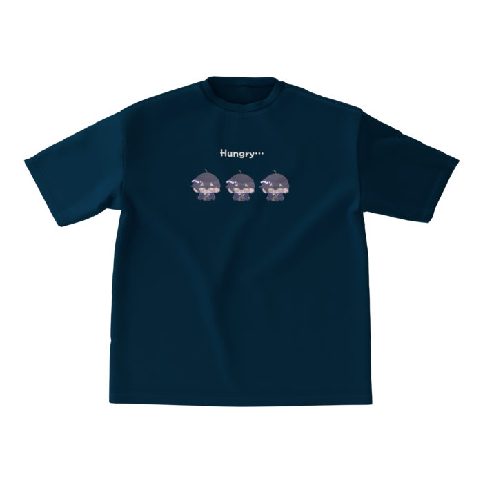 ビッグシルエットTシャツ - M - 正面(ネイビー)