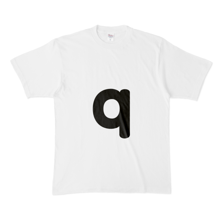 「q」（小文字）Tシャツ - XL - 白