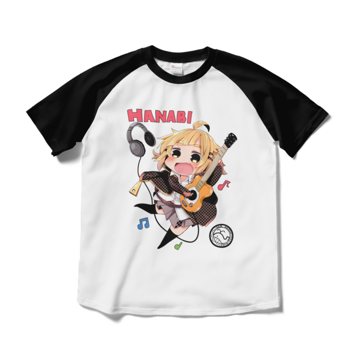ラグランTシャツ - M - ホワイト×ブラック
