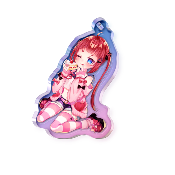 オーロラアクリルキーホルダー - 50 × 50mm