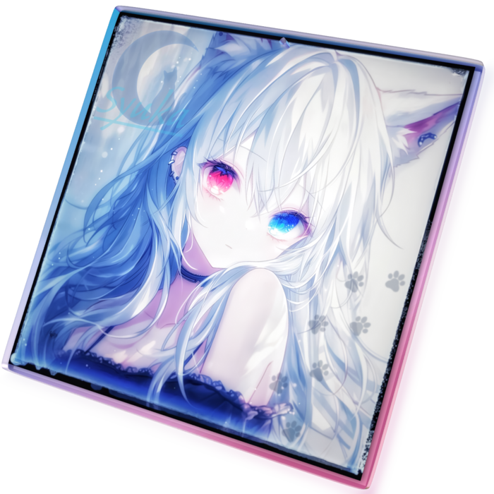 オーロラアクリルキーホルダー　Lサイズ - 100 × 100mm