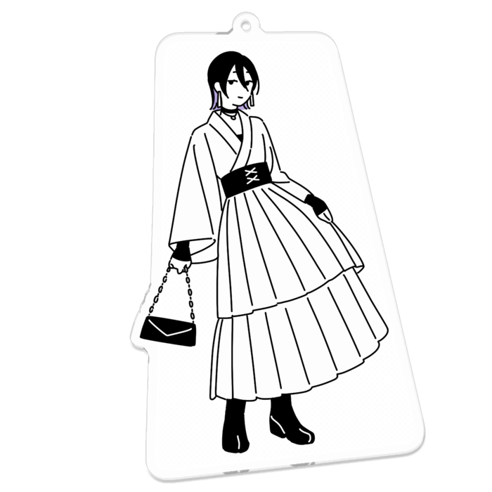 アクリルキーホルダー（コーティング） - 100 x 100 (mm)