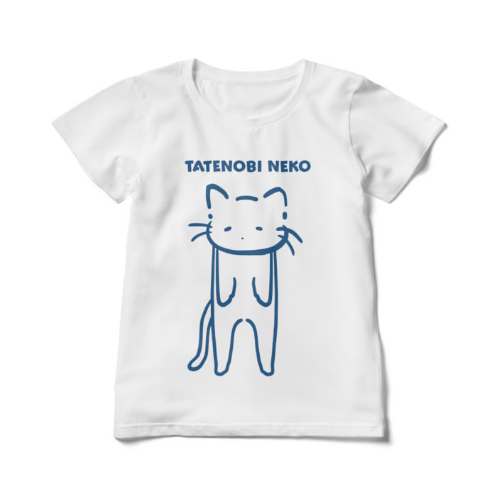 レディース白Tシャツ - L - ブルー