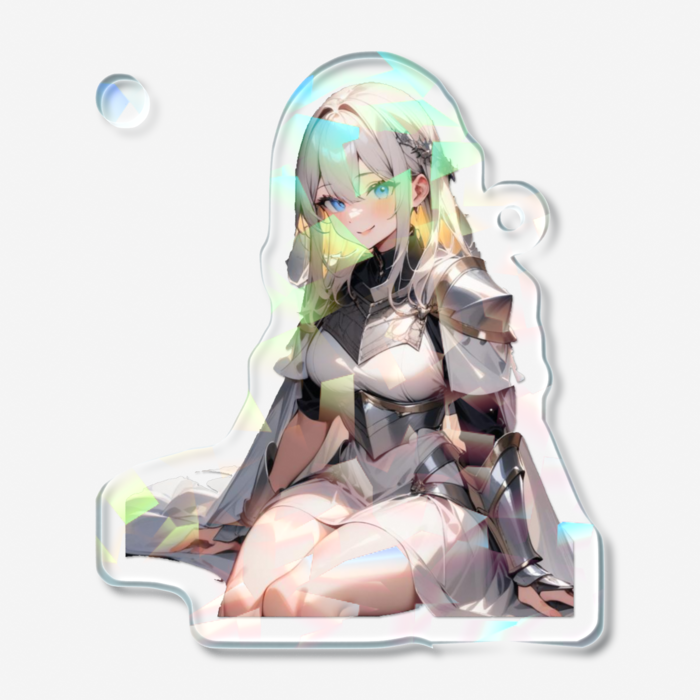 ホログラムアクリルキーホルダー - 50 × 50mm