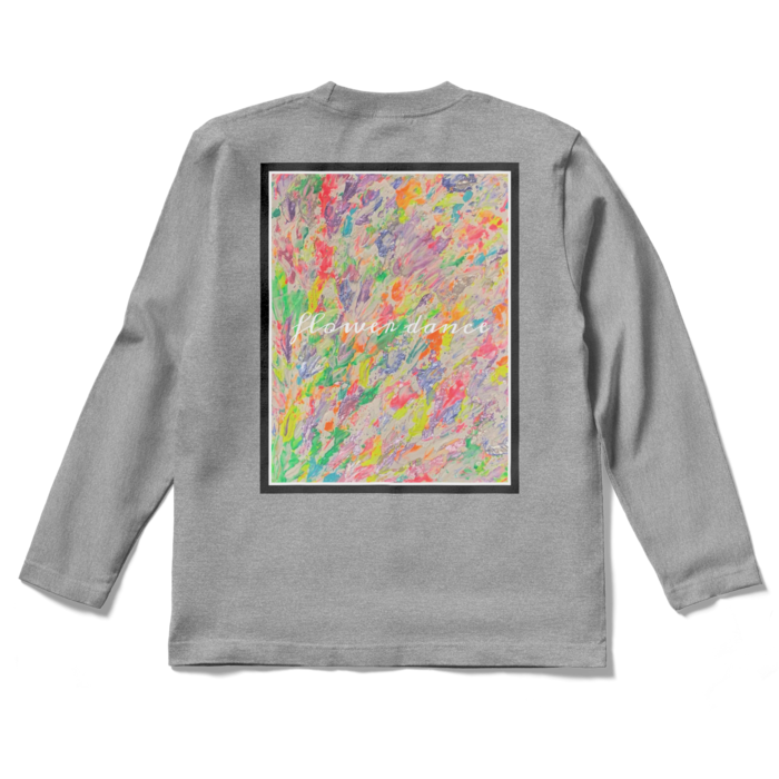 flower dance light ロングスリーブTシャツ - S - 杢グレー