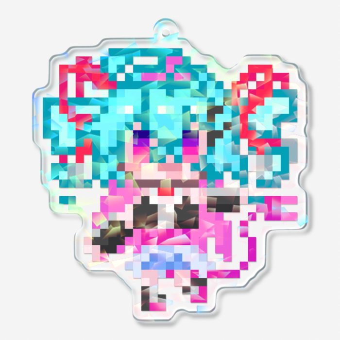 ホログラムアクリルキーホルダー - 70 × 70mm