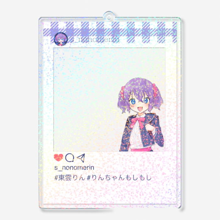 ホログラムアクリルキーホルダー - 100 × 100mm