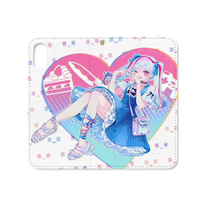 手帳型iPhoneケース（ベルトなし） - iPhone XS / X - ストラップ穴 あり