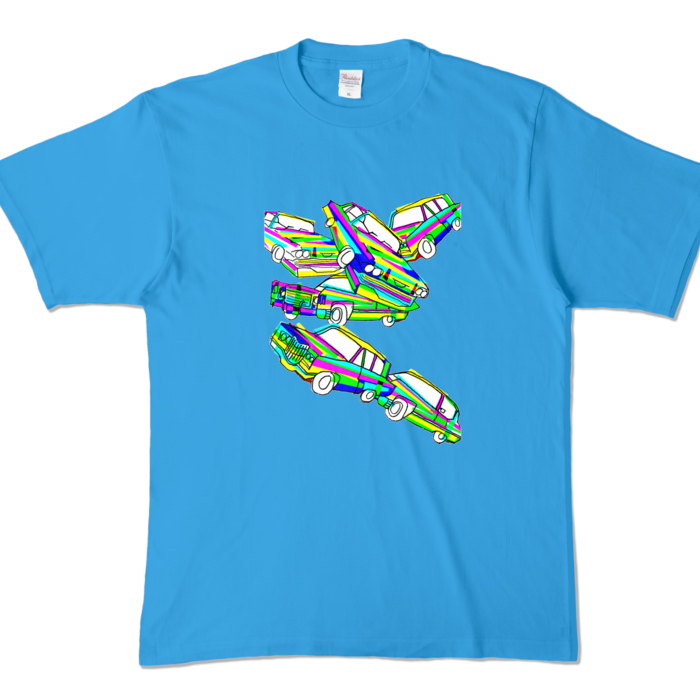 「カーアクション」Tシャツ - XL - ターコイズ (濃色)
