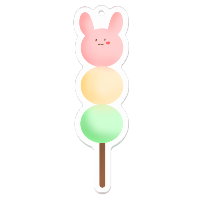 うさだんご アクリルキーホルダー ゆるうさぎ Booth