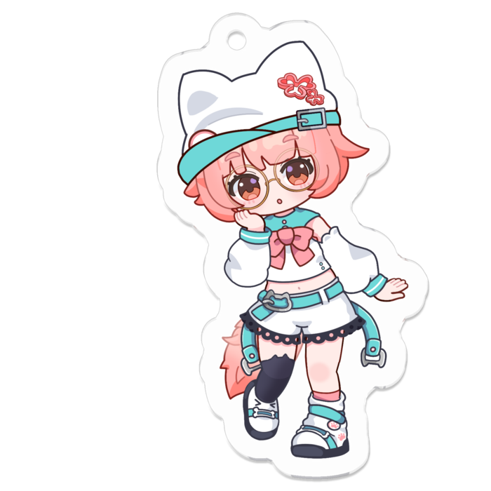 ピンクｘメガネ - 50 x 50 (mm)