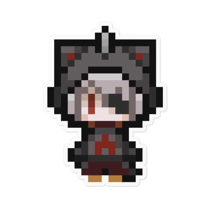 黒金ドットステッカー（ホワイト） - 100 x 100 (mm)