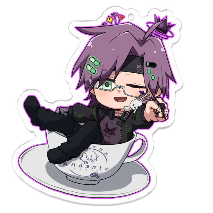 アクリルキーホルダー - 70 x 70 (mm)らび