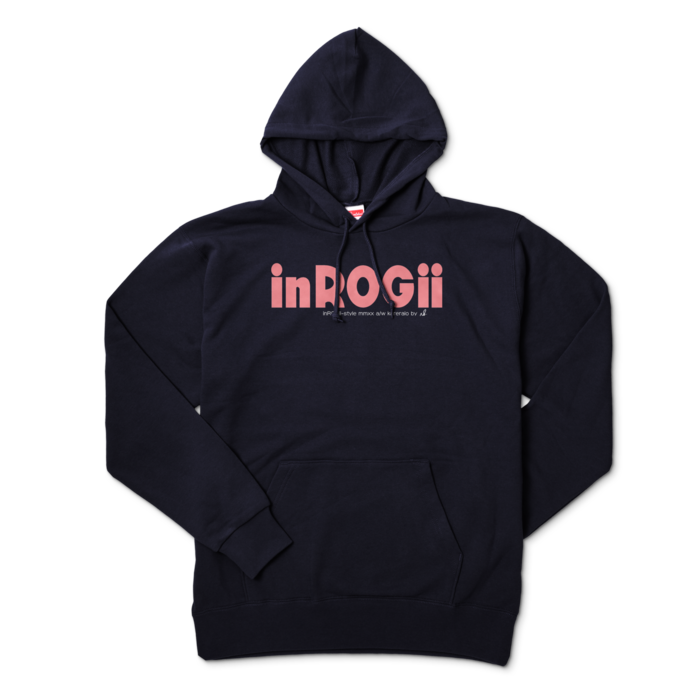 iRパーカー - XL - ネイビー×サーモンピンクロゴ