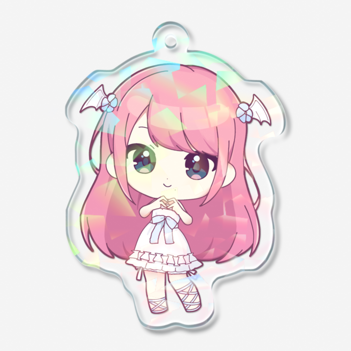 ホログラムアクリルキーホルダー - 50 × 50mm