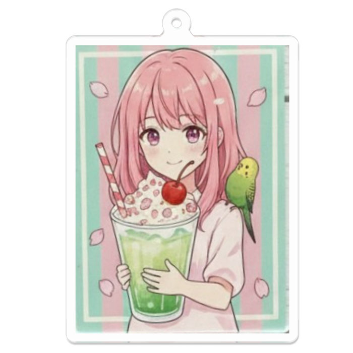 アクリルキーホルダー（コーティング） - 70 x 70 (mm)