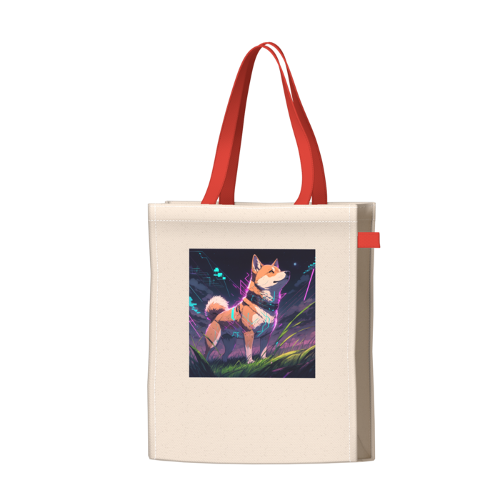 ツートンカラーバッグ - レッド - W34 × H41 × D14cm