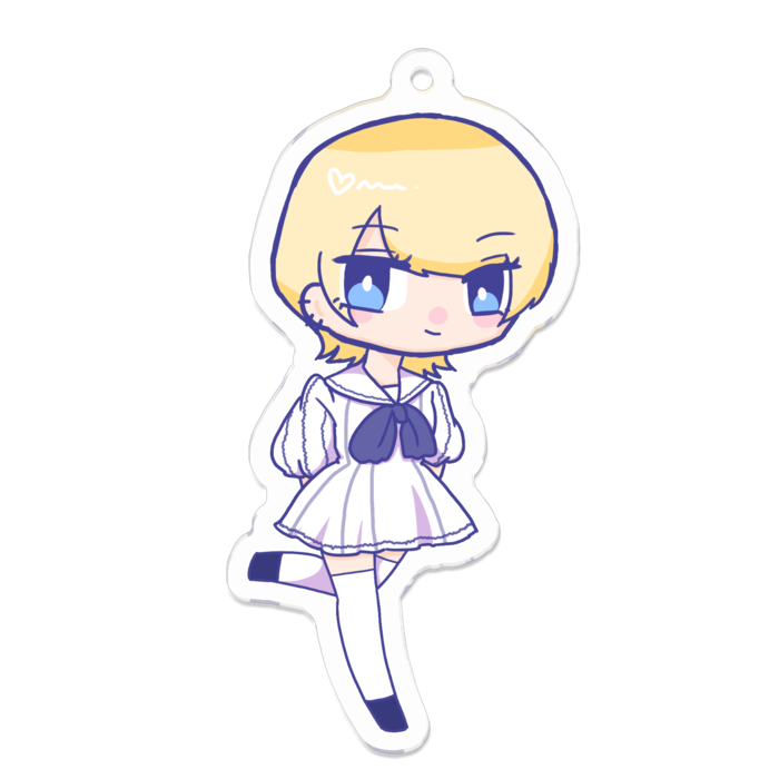 りと 新セーラー服 アクリルキーホルダー パスタいっぱいたべたい Booth