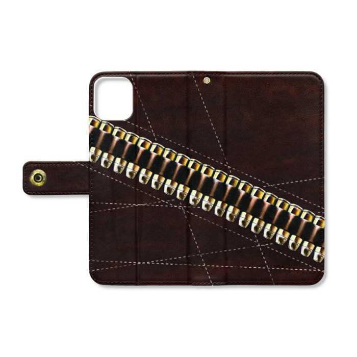 手帳型iPhoneケース／弾帯 - iPhone11ProMax - ストラップ穴 あり