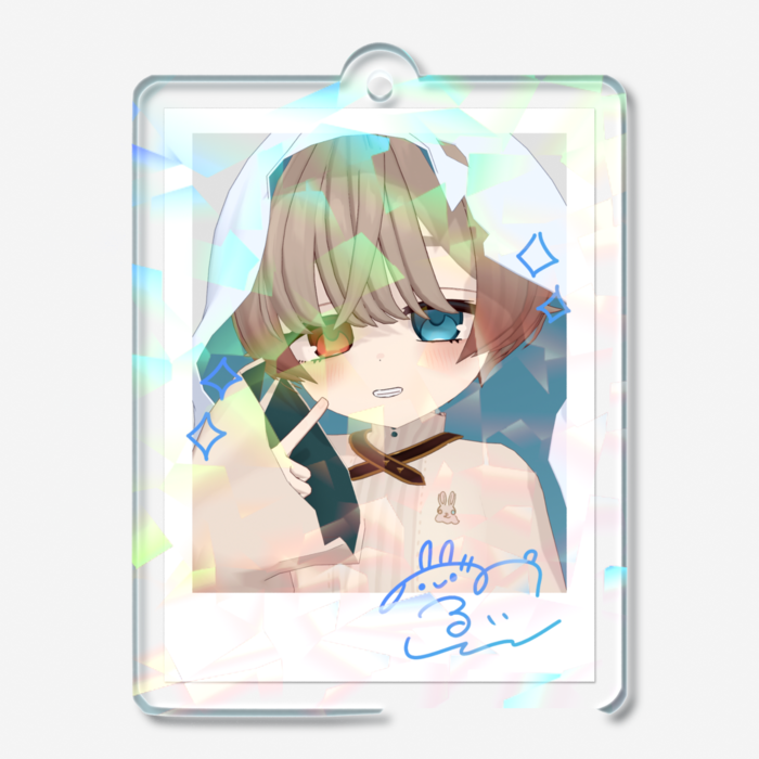 ホログラムアクリルキーホルダー - 50 × 50mm