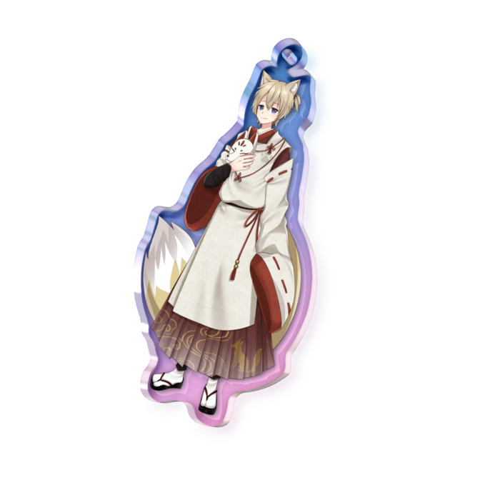 オーロラアクリルキーホルダー - 70 × 70mm