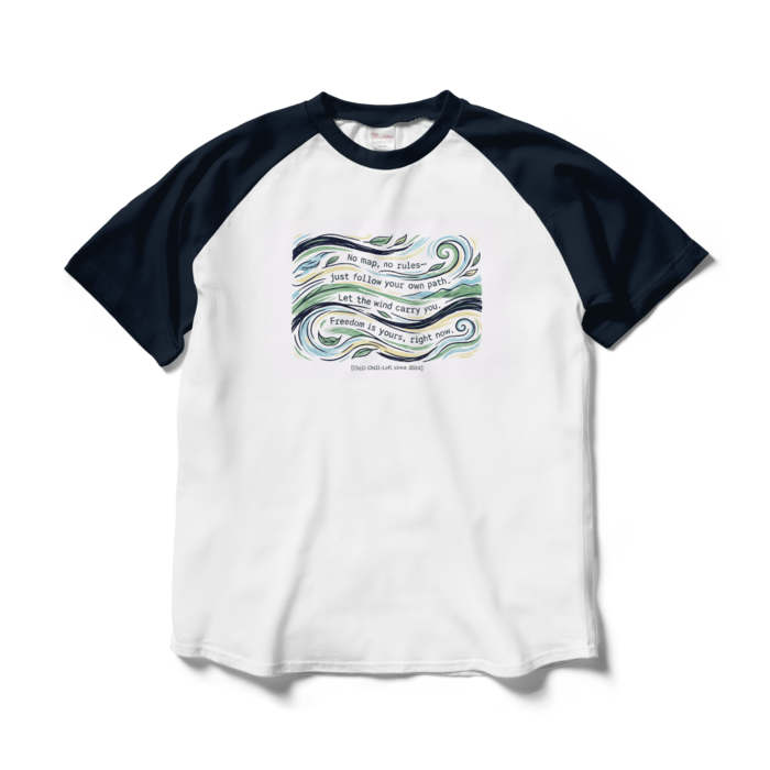 ラグランTシャツ - L - ホワイト×ネイビー