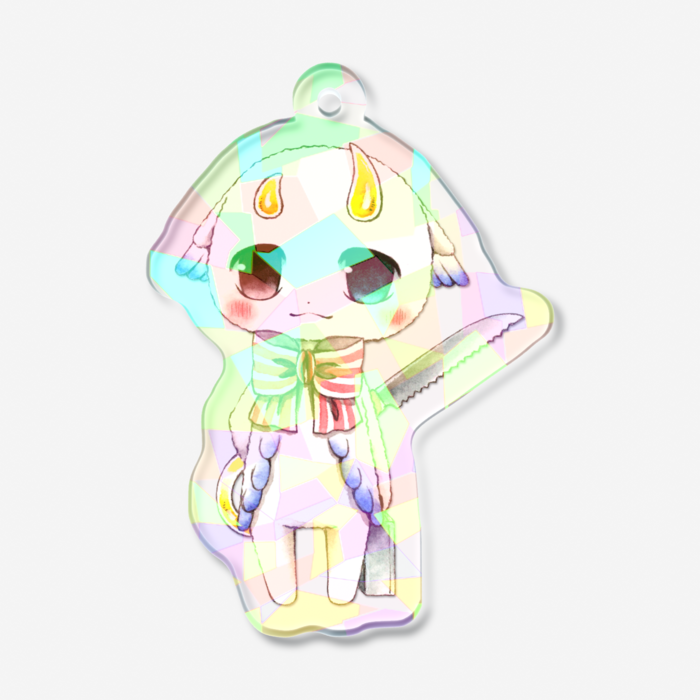 ホログラムアクリルキーホルダー - 50 × 50mm