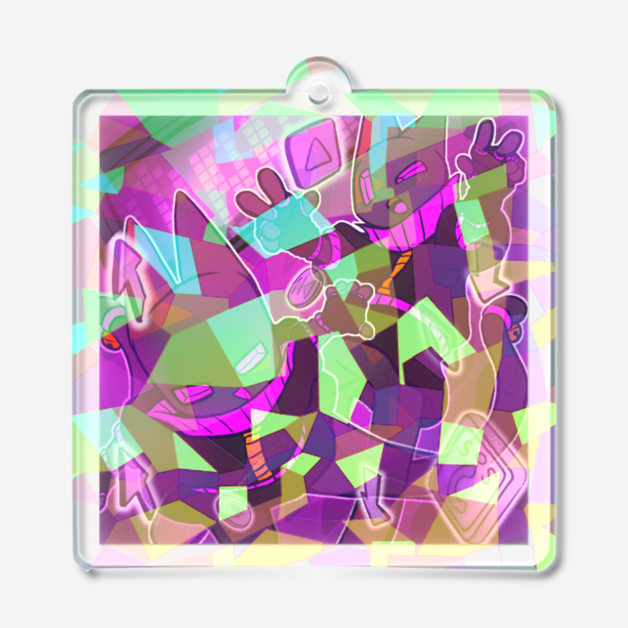 ホログラムアクリルキーホルダー - 50 × 50mm