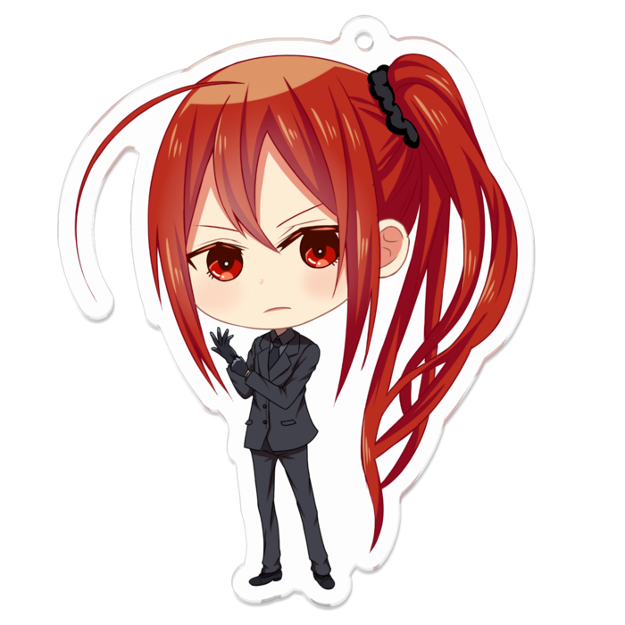 アクリルキーホルダー - 70 x 70 (mm)(黒服ver)