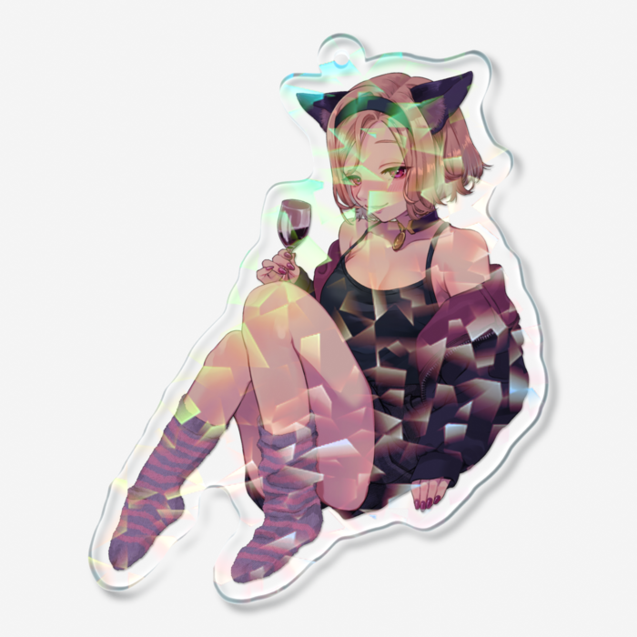 ホログラムアクリルキーホルダー - 70 × 70mm