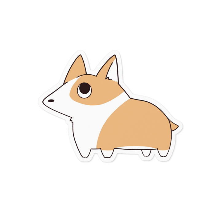 ｺｷﾞ犬ステッカー - 100 x 100 (mm)