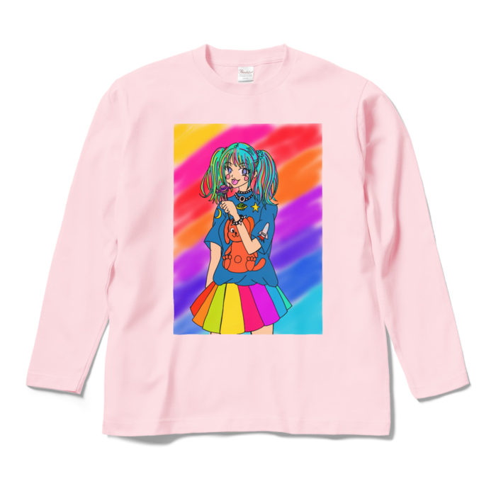 ロングスリーブTシャツ - M - ライトピンク