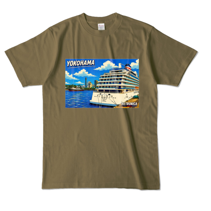 カラーTシャツ - L - オリーブ (濃色)