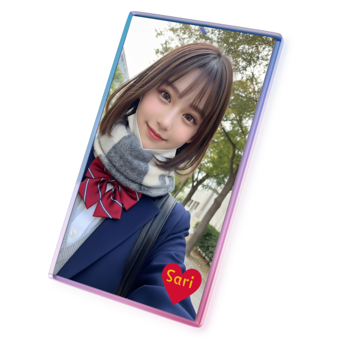 オーロラアクリルキーホルダー - 100 × 100mm