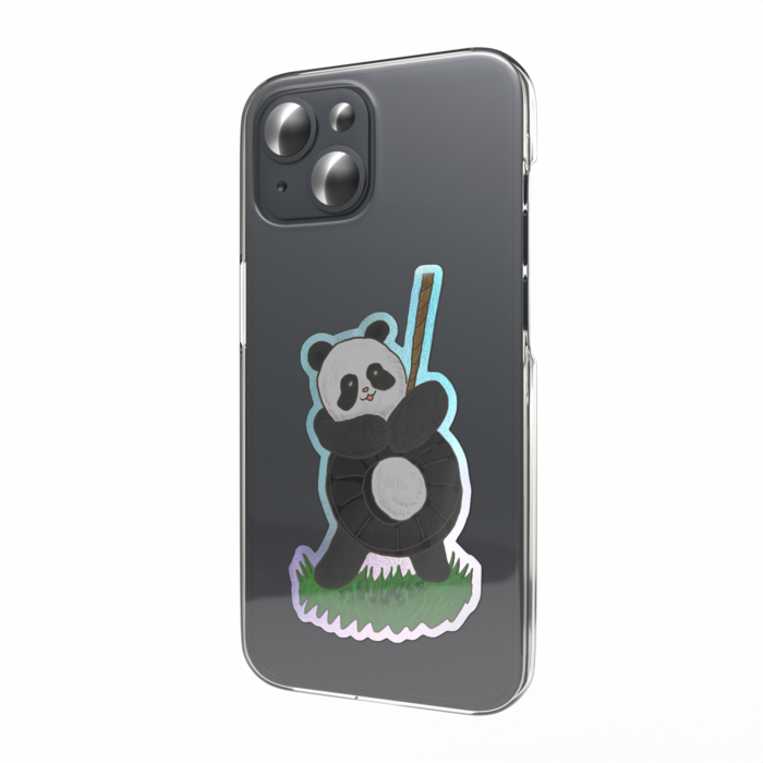 オーロラスマホステッカー - パンダ