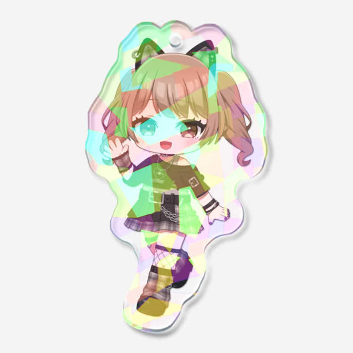 ホログラムアクリルキーホルダー - 50 × 50mm