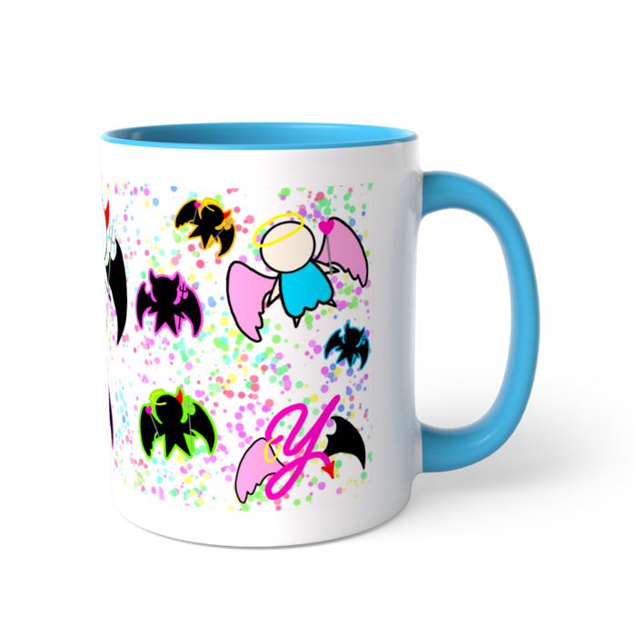 【ブルー】ツートンカラーマグカップ