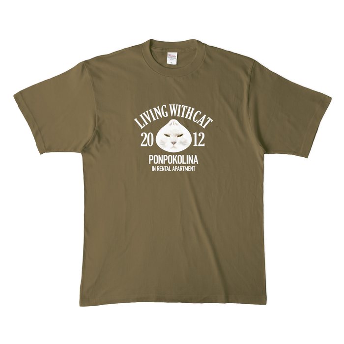 肉まんポンコTシャツ 半袖(オリーブ)メンズXL